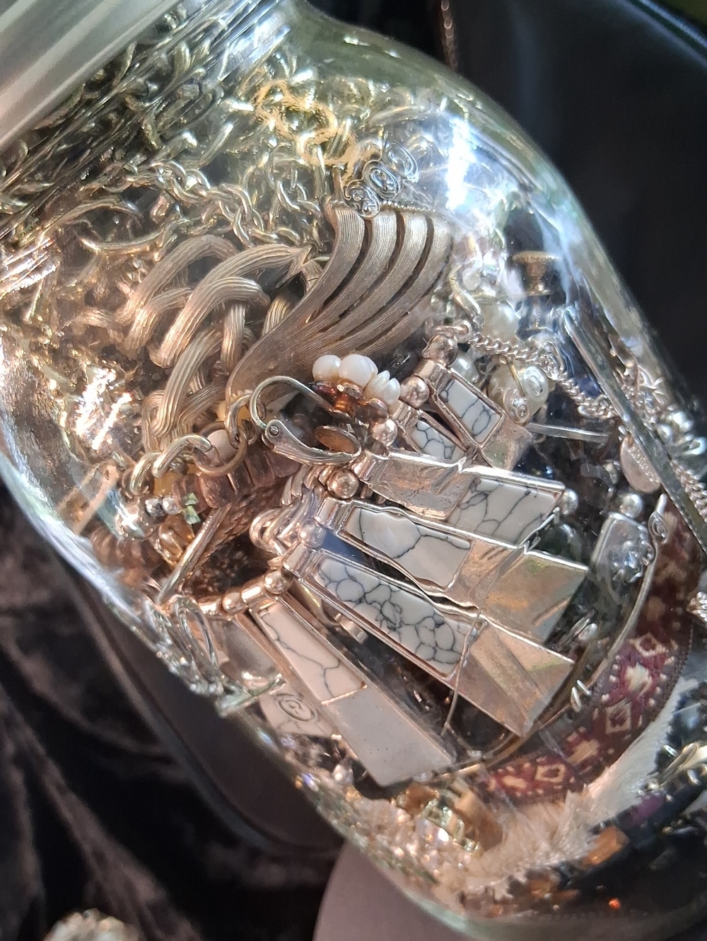 Vintage To Modern Jewelry Jar of Mixed Jewelry Accents - Silver & Gold 5lbs.